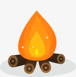 木材图温暖火堆矢量图高清图片