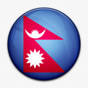 国旗尼泊尔国世界标志图标图标