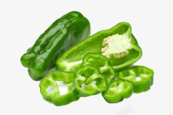 时令蔬菜创意切开的青椒圈高清图片