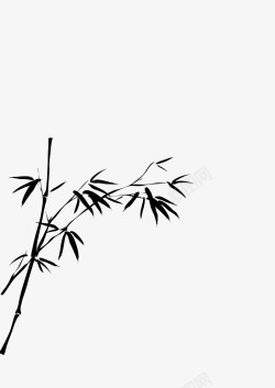 竹子图标竹子竹叶水墨画中国画图标高清图片