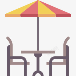 矢量太阳椅阳台图标高清图片