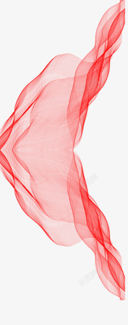 红色飘带薄纱彩带图素材