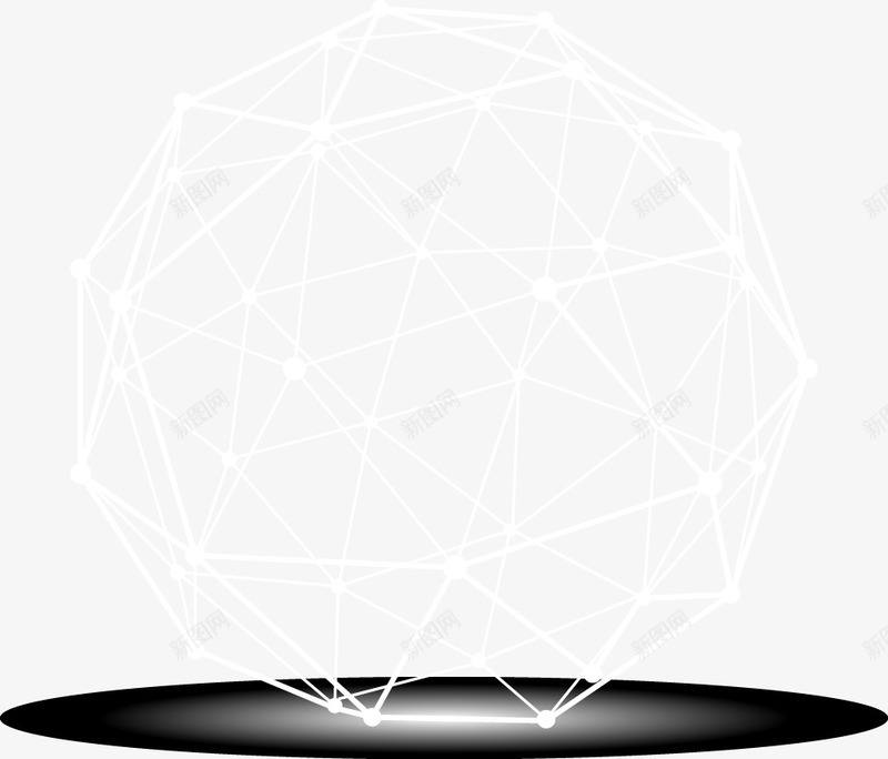 多面体球png免抠素材_新图网 https://ixintu.com 多面 浅色 球体