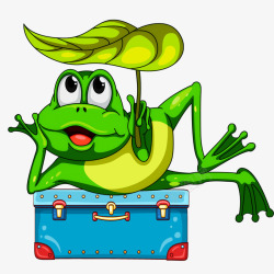 创意旅行青蛙卡通旅行青蛙素素材