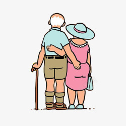 扶持老人相互扶持的老人高清图片