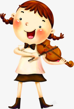 儿童拉小提琴拉小提琴的小女孩儿童节高清图片