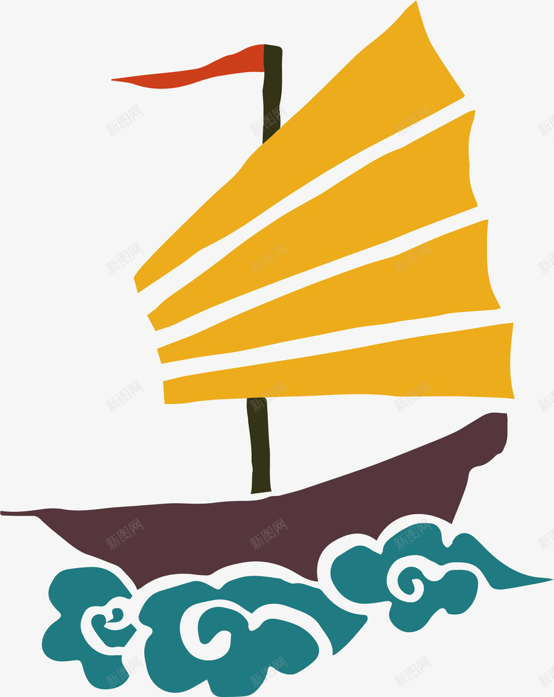 一帆风顺中国文化元素png免抠素材_新图网 https://ixintu.com 中国元素 传统 文化 汉文化 符号