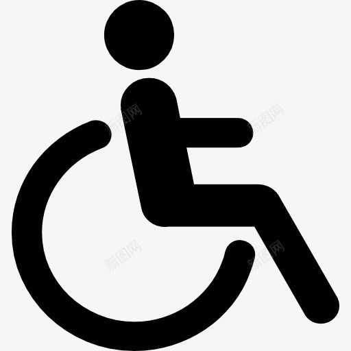 轮椅图标png_新图网 https://ixintu.com 医院 工具和器具 残疾人 访问的障碍 轮椅