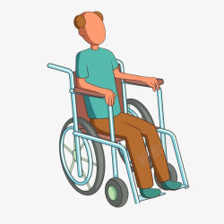 坐在轮椅上坐在轮椅上的人高清图片