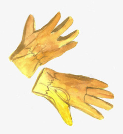 五指手套金色的手套高清图片