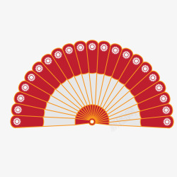 中国风预圆扇子圆形圆边装饰中国扇高清图片