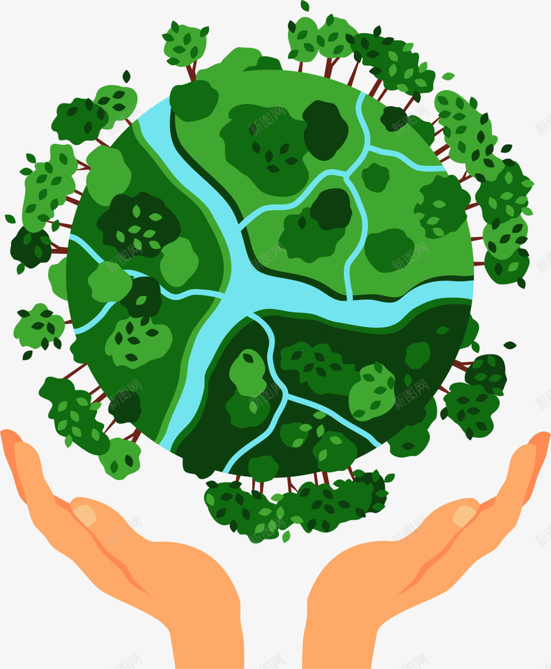 绿色手掌树木地球png免抠素材_新图网 https://ixintu.com 世界环境日 地球 手掌星球 树木 环保 生态 生态循环 生态文明建设 绿化 自然