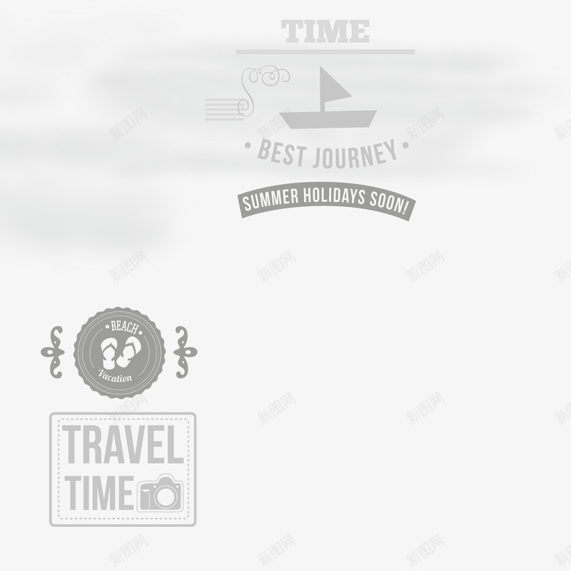 假期旅行png免抠素材_新图网 https://ixintu.com travel 字体设计 暑假标志 标签