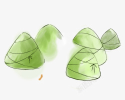 嫩绿色叶子粽子高清图片