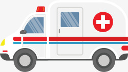 医院急救车箱式医疗的急救车矢量图高清图片