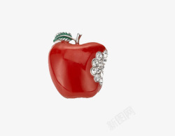 红苹果钻石胸针素材