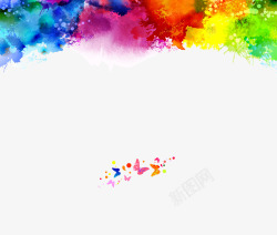五颜六色的油漆绚丽水彩元素矢量图高清图片