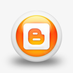 博客标志广场有光泽的橙色球体的图标png_新图网 https://ixintu.com blogger logo square 博客 广场 标志