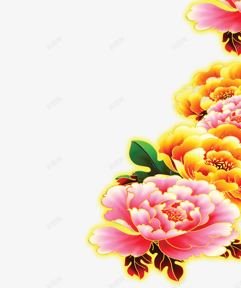 牡丹富贵中国风png免抠素材_新图网 https://ixintu.com 包装 富贵 牡丹 牡丹花圈素材 花卉