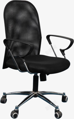 黑色扶手黑色办公椅转椅高清图片