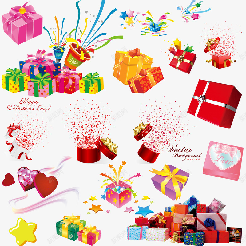 礼物盒圣诞礼物盒合集png免抠素材_新图网 https://ixintu.com 合集 圣诞礼物 礼物