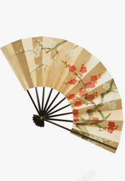 手绘扇子中国风手绘折扇高清图片
