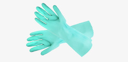 蓝色天然橡胶手套素材