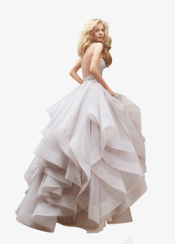 穿着婚纱的模特穿着婚纱美丽的公主高清图片