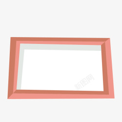 粉色扁平化长框素材