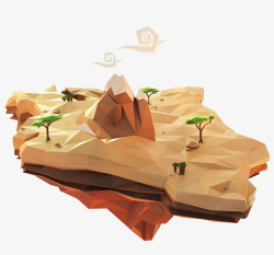 沙漠地形沙漠地形模型高清图片