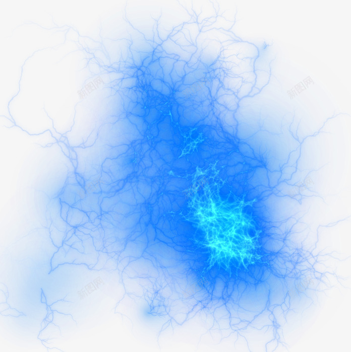 光效炫光蓝色闪电发光png免抠素材_新图网 https://ixintu.com 传送光效 发光 炫光 蓝色 闪电
