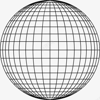 地球球体线条图标图标