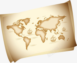 黄色大洲手绘黄色地图高清图片