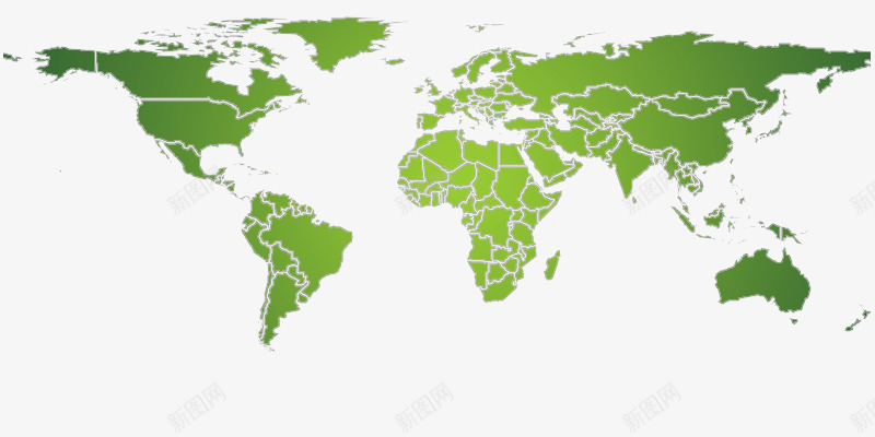 绿色世界地图png免抠素材_新图网 https://ixintu.com 世界 地图 绿色 绿色地图