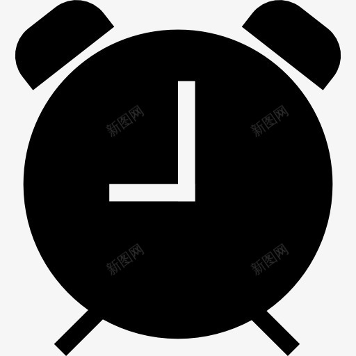 闹钟黑色象征图标png_新图网 https://ixintu.com 工具 工具和用具 时钟 时间 符号 缪图标 闹钟 黑