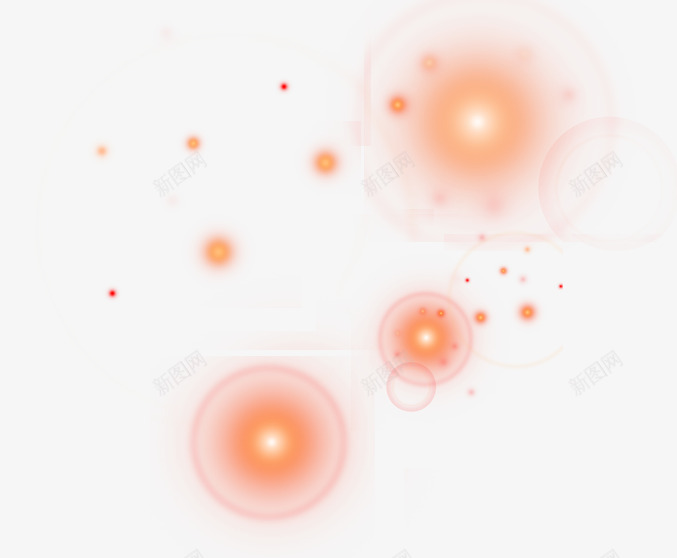 橙色炫光漂浮元素psd免抠素材_新图网 https://ixintu.com 橙色 炫光 炫酷