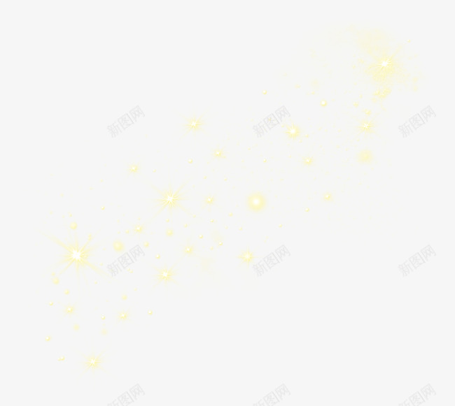 金色的发光小星星光效png免抠素材_新图网 https://ixintu.com 发光 小星星 金色
