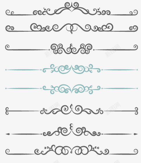 古典分割线png免抠素材_新图网 https://ixintu.com 主题框 棕色 花纹 边框