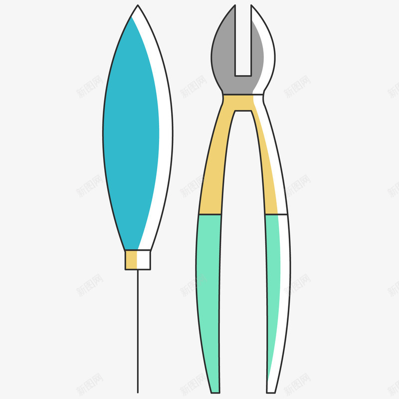 口腔钳子工具png免抠素材_新图网 https://ixintu.com 口腔 工具 钳子 锥子