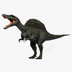 长脖子四腿恐龙咆哮恐龙3D高清图片