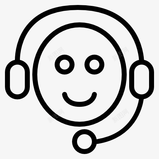 我图标png_新图网 https://ixintu.com 人头像 人头插画 呼叫 商务 客户服务 技术 电话支持 白领头像 耳机 麦克风