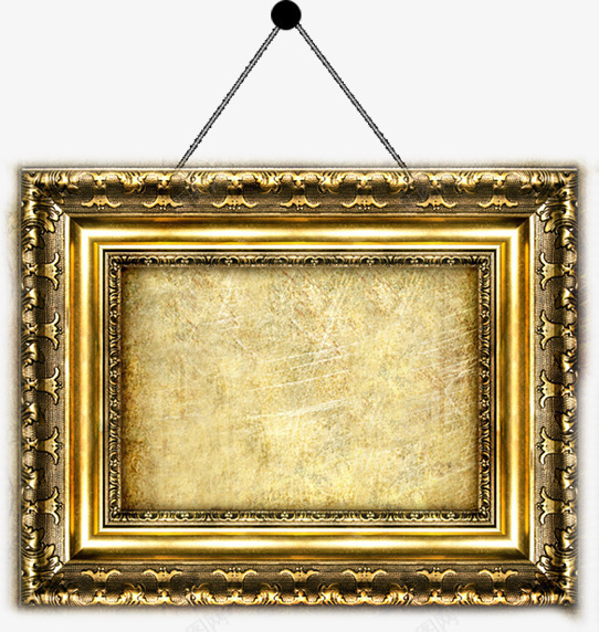 金色相片框png免抠素材_新图网 https://ixintu.com 产品展示框 挂件 相片框 金色