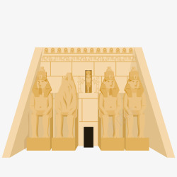 埃及守卫埃及墓地矢量图高清图片