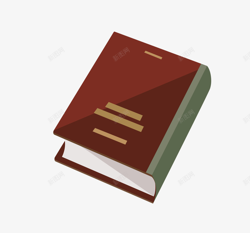 一本厚厚的红色书本png免抠素材_新图网 https://ixintu.com 书本 卡通手绘 厚厚的 字典 红色
