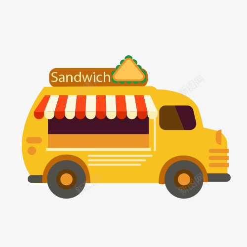 食品外卖车png免抠素材_新图网 https://ixintu.com sangwich 外卖车 外卖车矢量素材餐 广告设计 快餐食品 矢量设计 设计 车 食物