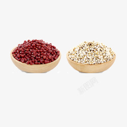 有机红豆红豆薏米平面高清图片