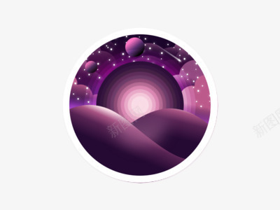 星球图标png_新图网 https://ixintu.com ico icon 手机图标 紫色