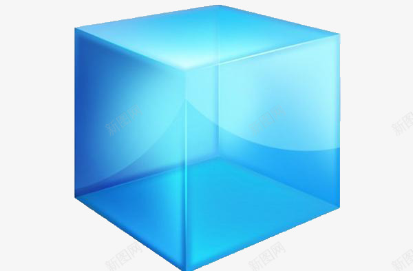 透明的蓝盒子png免抠素材_新图网 https://ixintu.com 塑料 盒子 蓝色 透明