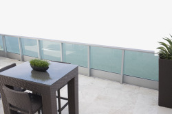 清晰阳台休闲玻璃护栏实物素材