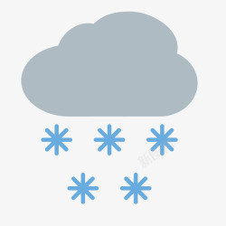 暖冬素材图蓝色下雪天气图标矢量图高清图片